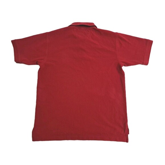 Perlis Polo Shirt Mens Medium Red Crawfish Logo 100% Peruvian Cotton Pique Knit - Picture 5 of 7
